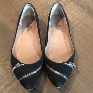 Belle Sigerson Morrison black zipper flats